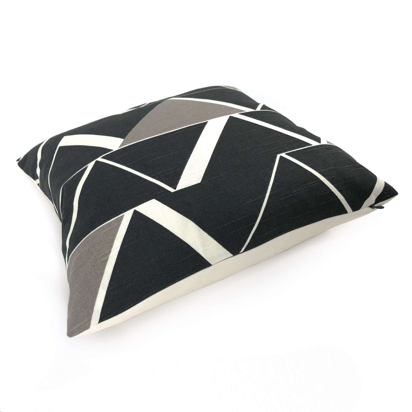 Riverton Modern Geometric Charcoal Gray White Taupe Pillow Case Euro Sham 24x24 26x26 28x28