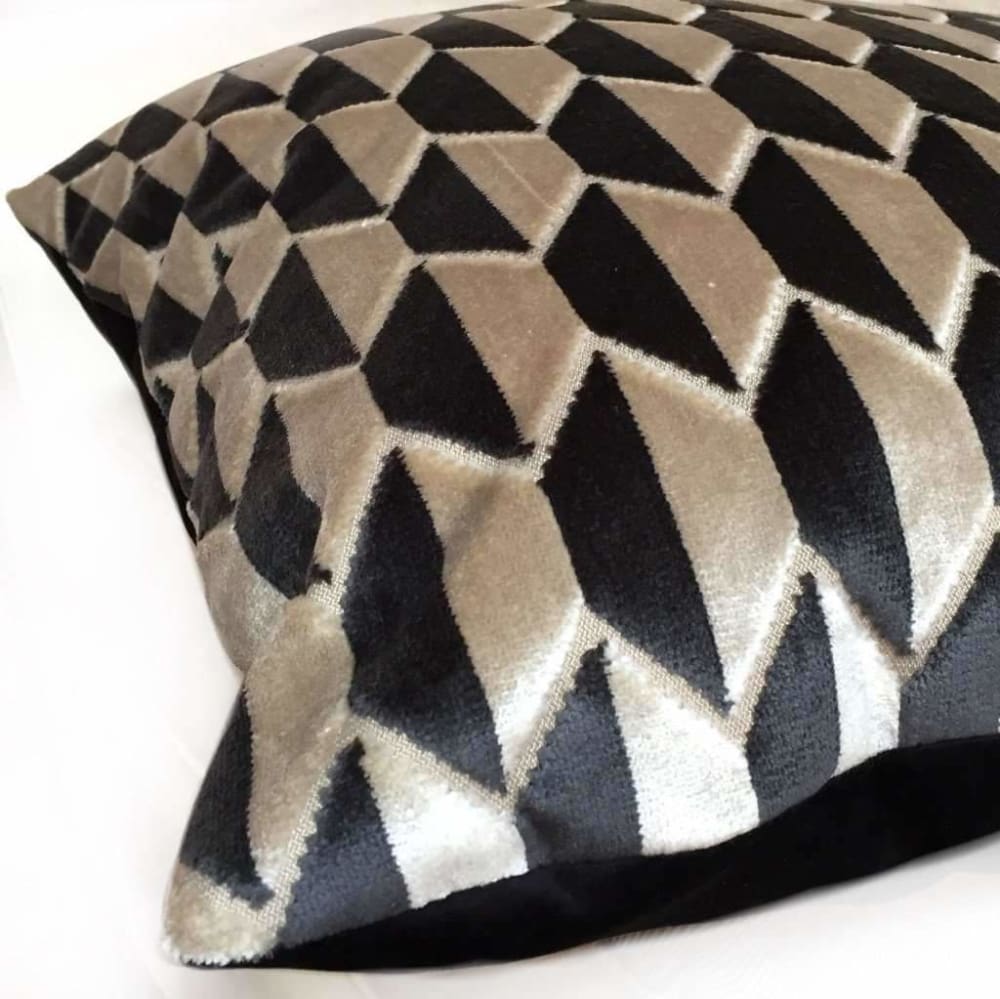 Robert Allen Alessio Linen Cut Velvet Pillow Cover by Aloriam