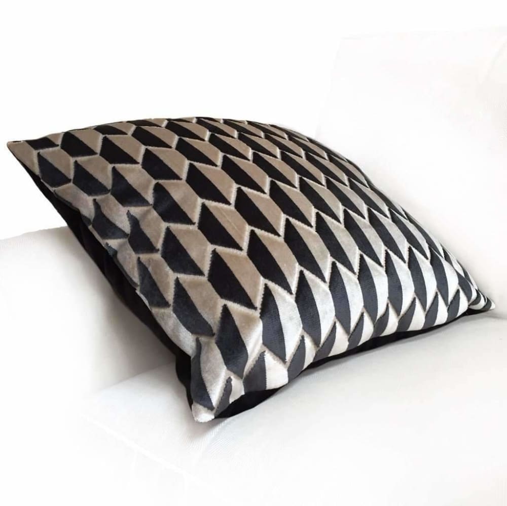 Robert Allen Alessio Linen Cut Velvet Pillow Cover by Aloriam