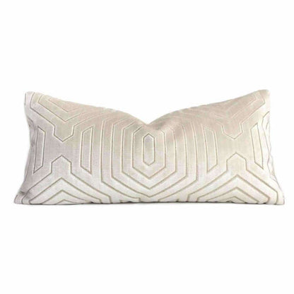 Robert Allen Beacon Hill Primo Cream Contoured Velvet Pillow Cover - Aloriam