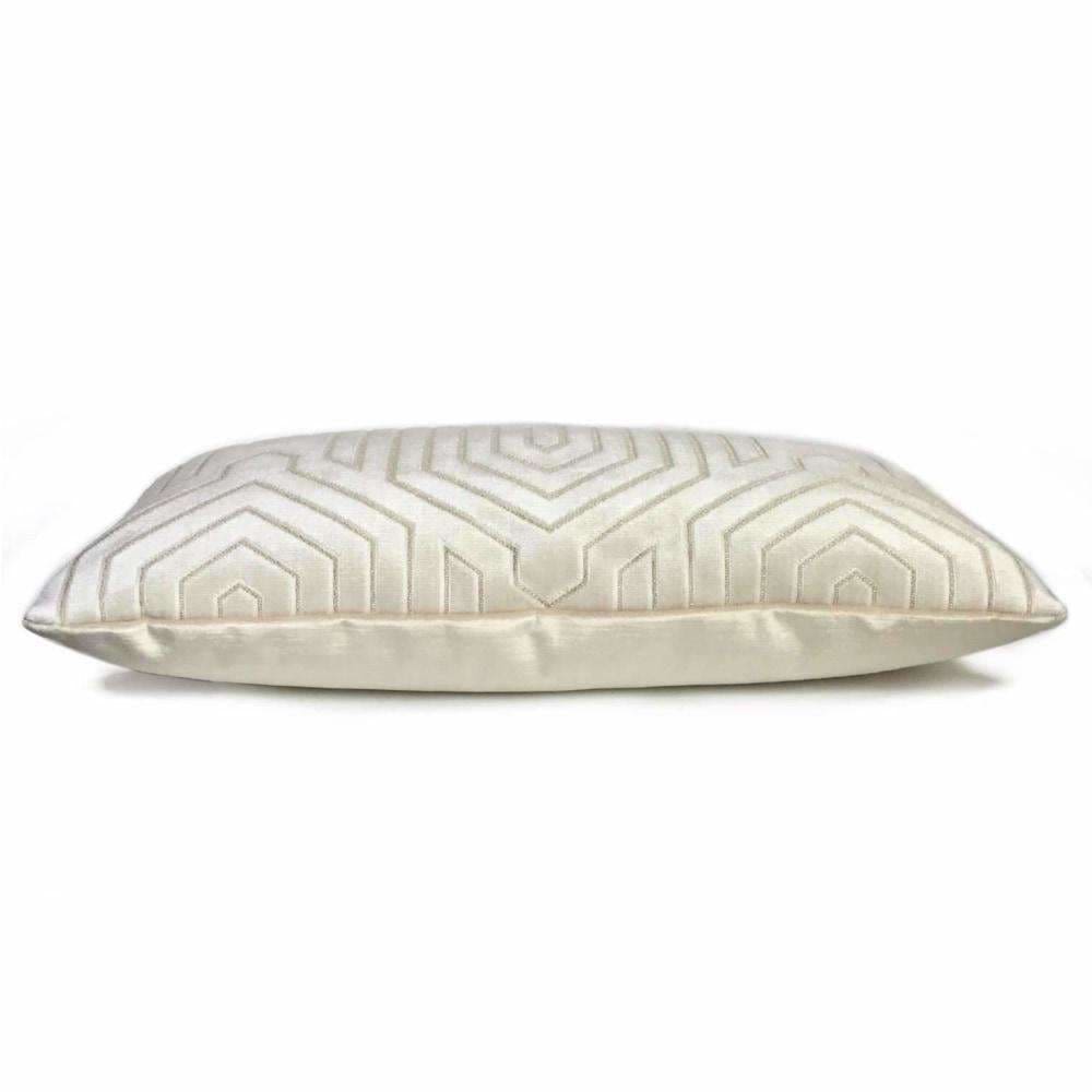 Robert Allen Beacon Hill Primo Cream Contoured Velvet Pillow Cover - Aloriam