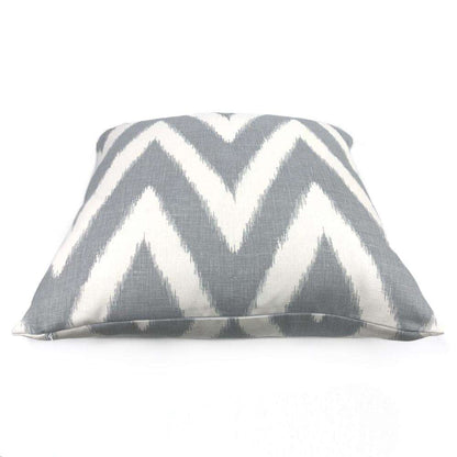 Robert Allen Brushed Zig Zinc Gray Cream Chevron Linen Pillow Sham 16x16 18x18 20x20 22x22 24x24 26x26 28x28