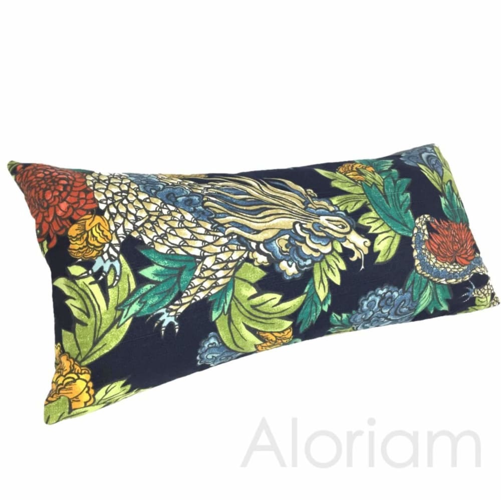 Robert Allen Dwell Studio Ming Dragon Chinoiserie Pillow Cover in Admiral Blue - Aloriam