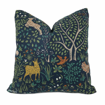 Robert Allen Folkland Navy Blue Folkart Pillow Cover - Aloriam