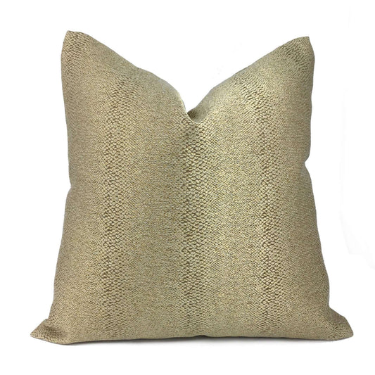 Robert Allen Glossy Slither Gold Faux Snakeskin Pillow Cover