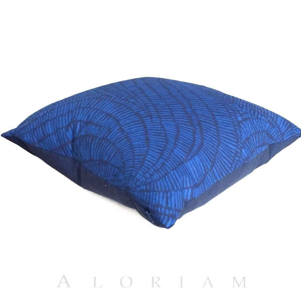 Robert Allen Navy Blue Abstract Swirl Pattern Pillow Cover Cushion Pillow Case Euro Sham 16x16 18x18 20x20 22x22 24x24 26x26 28x28 Lumbar Pillow 12x18 12x20 12x24 14x20 16x26 by Aloriam