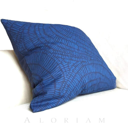 Robert Allen Navy Blue Abstract Swirl Pattern Pillow Cover Cushion Pillow Case Euro Sham 16x16 18x18 20x20 22x22 24x24 26x26 28x28 Lumbar Pillow 12x18 12x20 12x24 14x20 16x26 by Aloriam