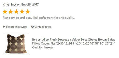 Robert Allen Plush Dotscape Velvet Dots Circles Major Brown Beige Pillow Cover Cushion Pillow Case Euro Sham 16x16 18x18 20x20 22x22 24x24 26x26 28x28 Lumbar Pillow 12x18 12x20 12x24 14x20 16x26 by Aloriam