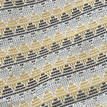 Robert Allen Point Blank Gold Leaf Yellow Blue Southwest Style Geometric Mosaic Stripe Pillow Cover - Fits 14x20 insert (13.5x19 cover) / 