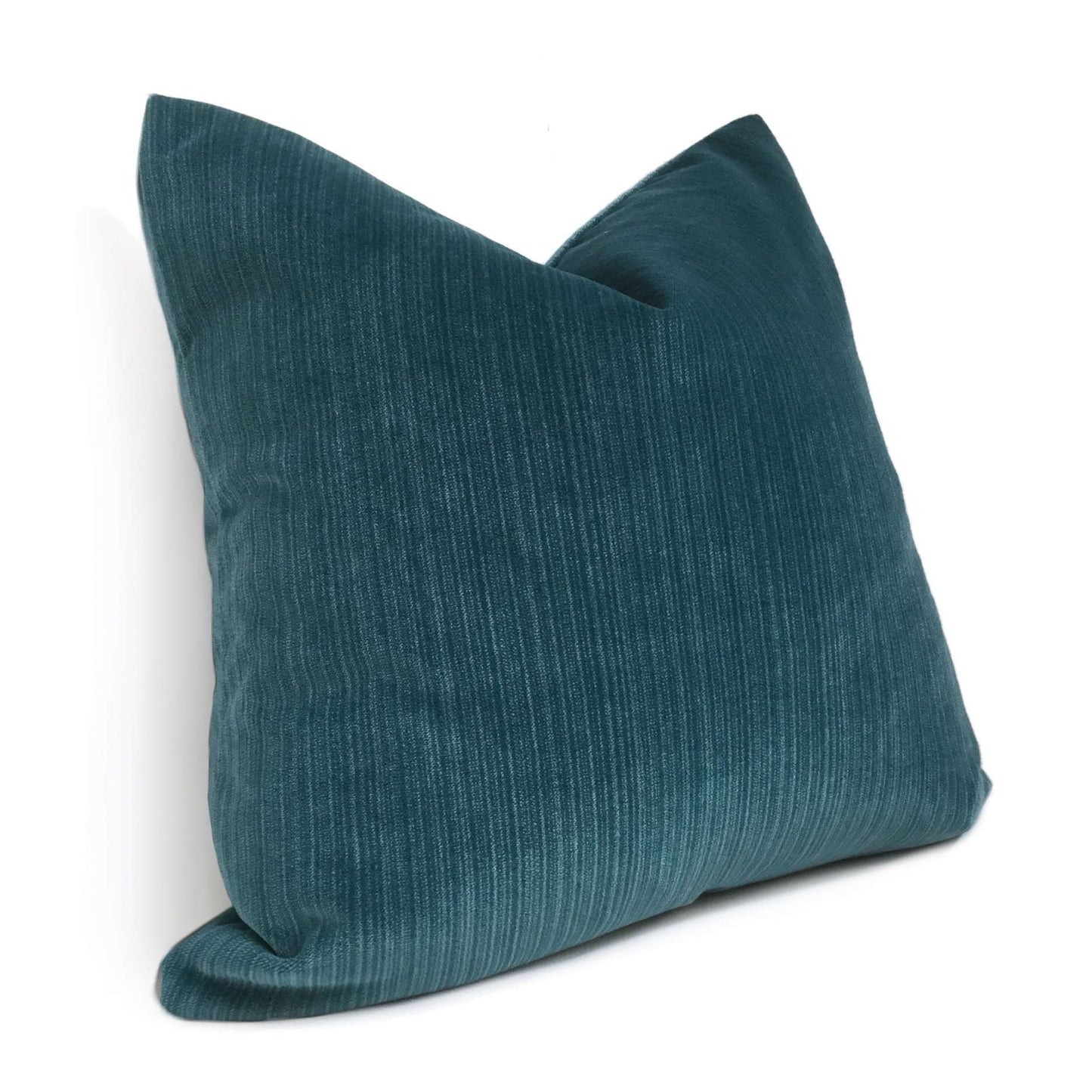 Robert Allen Plush Strie Teal Velvet Throw Pillow