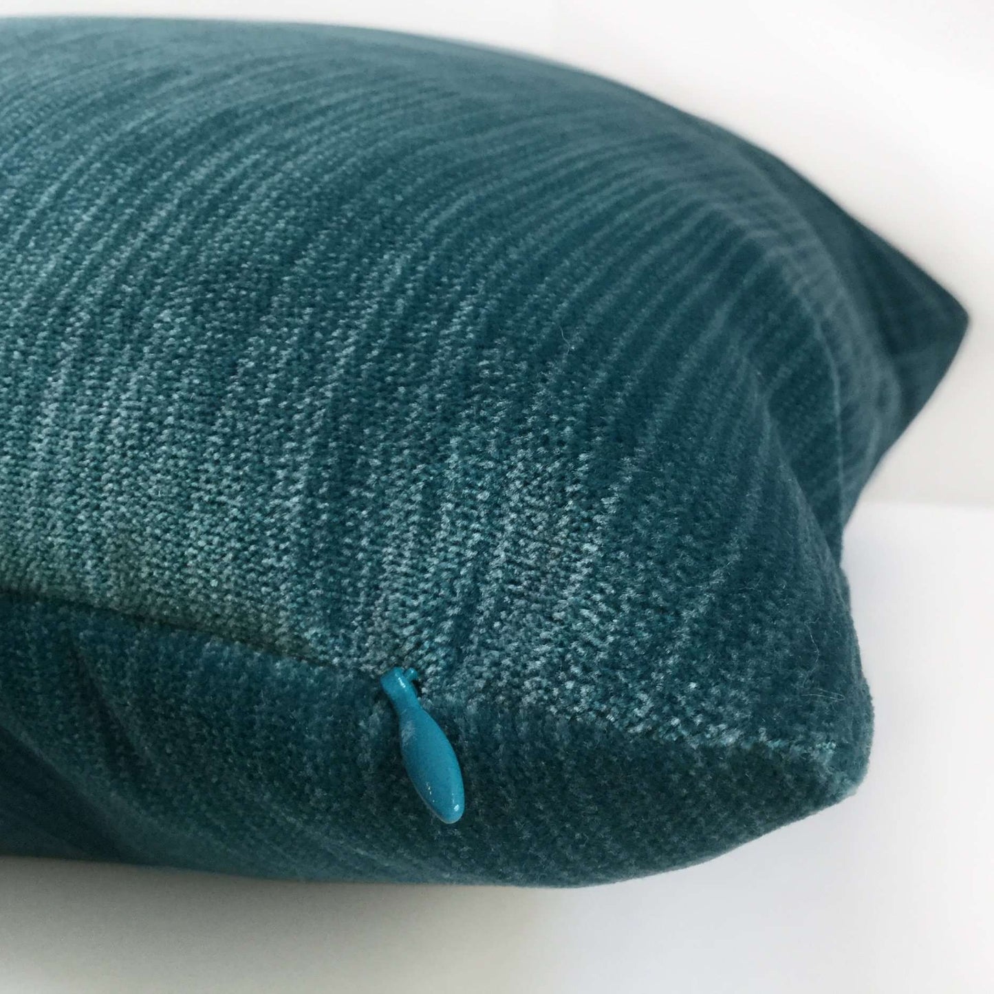 Robert Allen Plush Strie Teal Velvet Sofa Pillow