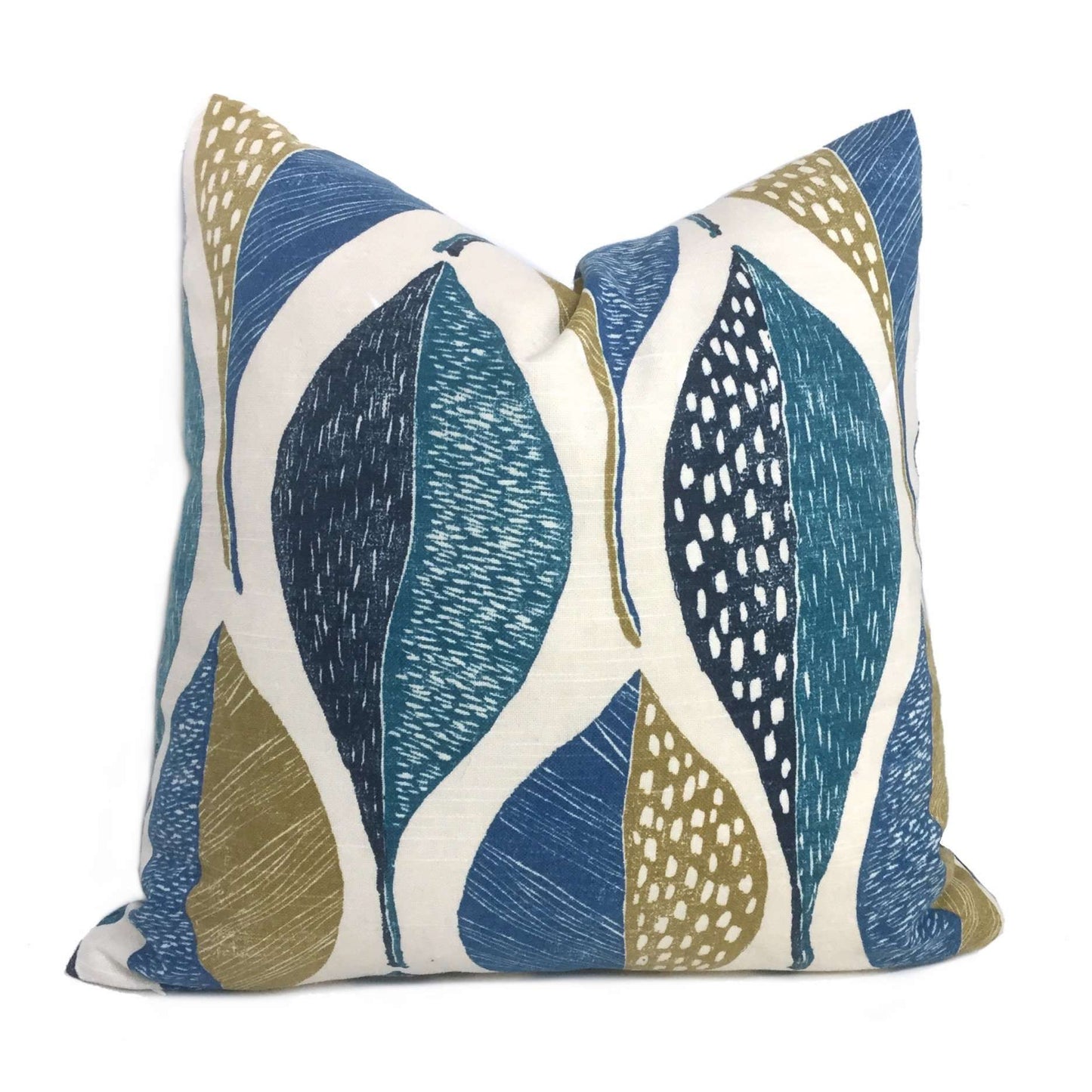 Robert Allen Woodblock Leaf Peacock Pillow Cover Cushion Pillow Case Euro Sham 16x16 18x18 20x20 22x22 24x24 26x26 28x28 Lumbar Pillow 12x18 12x20 12x24 14x20 16x26 by Aloriam