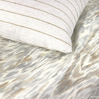 Rockwell White Beige Stripe Pillow Cover - Aloriam