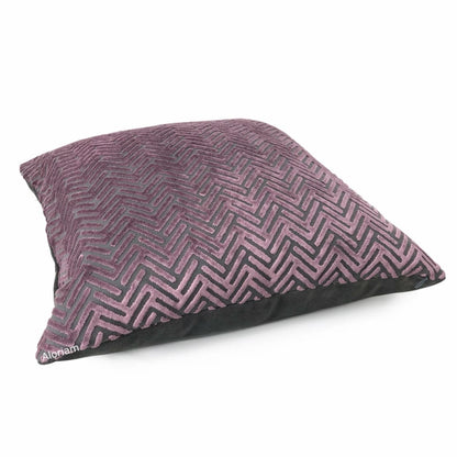 Sagittarius Mauve Purple Gray Velvet Chevron Pillow Cover - Aloriam