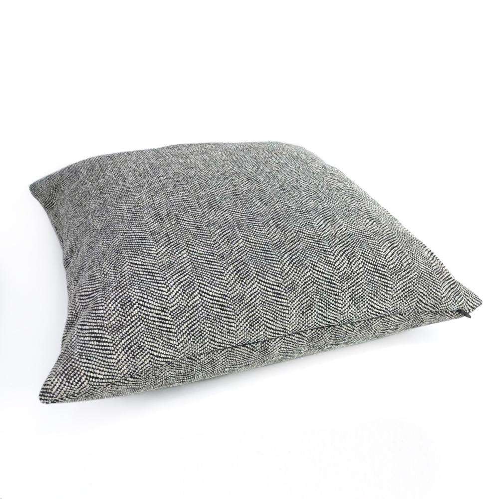 Salt & Pepper Wavy Herringbone Chenille Pillow Case Euro Sham 24x24 26x26 28x28