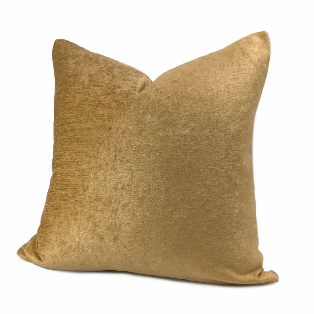 San Marco Amber Gold Chenille Pillow Cover - Aloriam