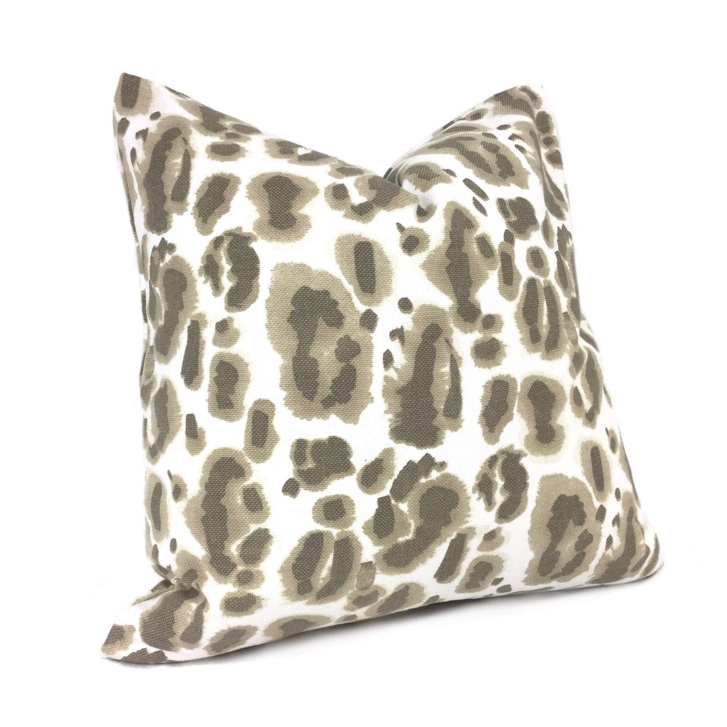 Lacefield Designs Brown White Leopard Print Pillow Case Euro Sham 24x24 26x26 28x28