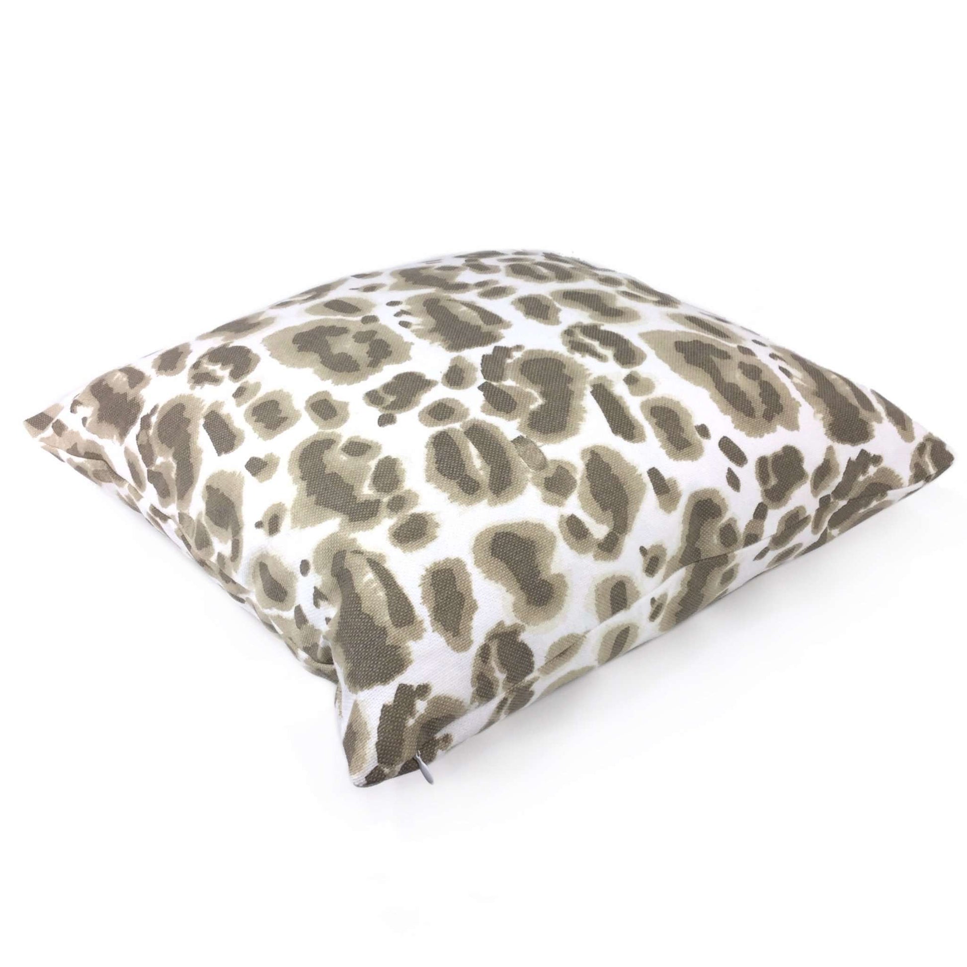 Lacefield Designs Brown White Leopard Print Decorative Pillow Cushion