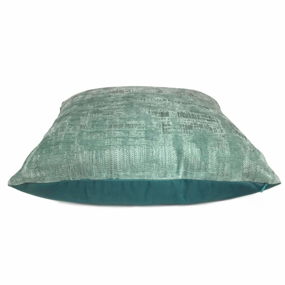 Seafoam Green Abstract Patina Chenille Texture Pillow Sham