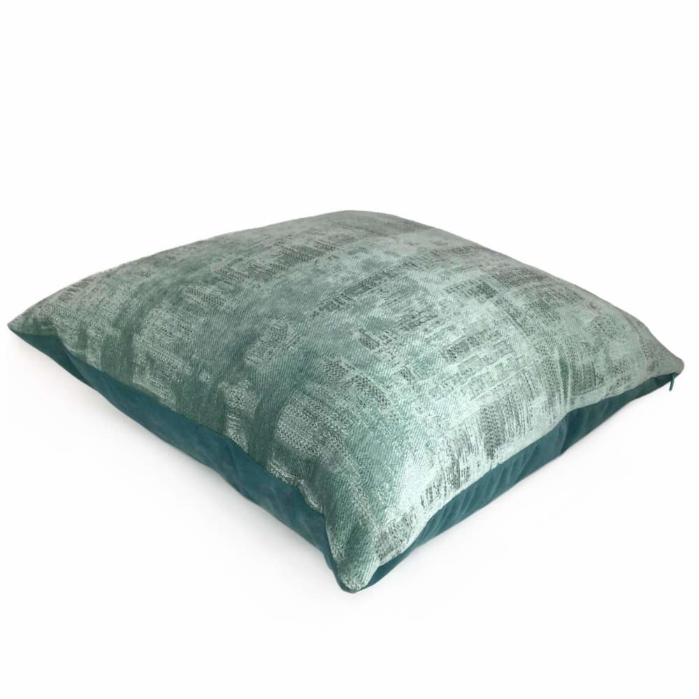 Seafoam Green Abstract Patina Chenille Texture Pillow Case