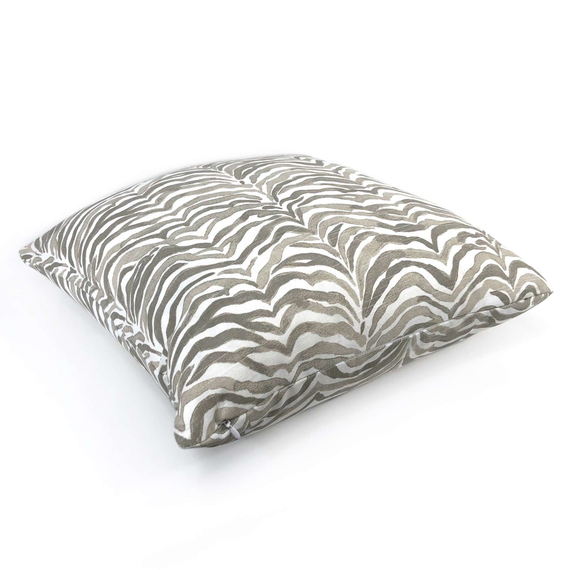 Serengeti Taupe Gray White Animal Stripe Pillow Case Euro Sham 24x24 26x26 28x28