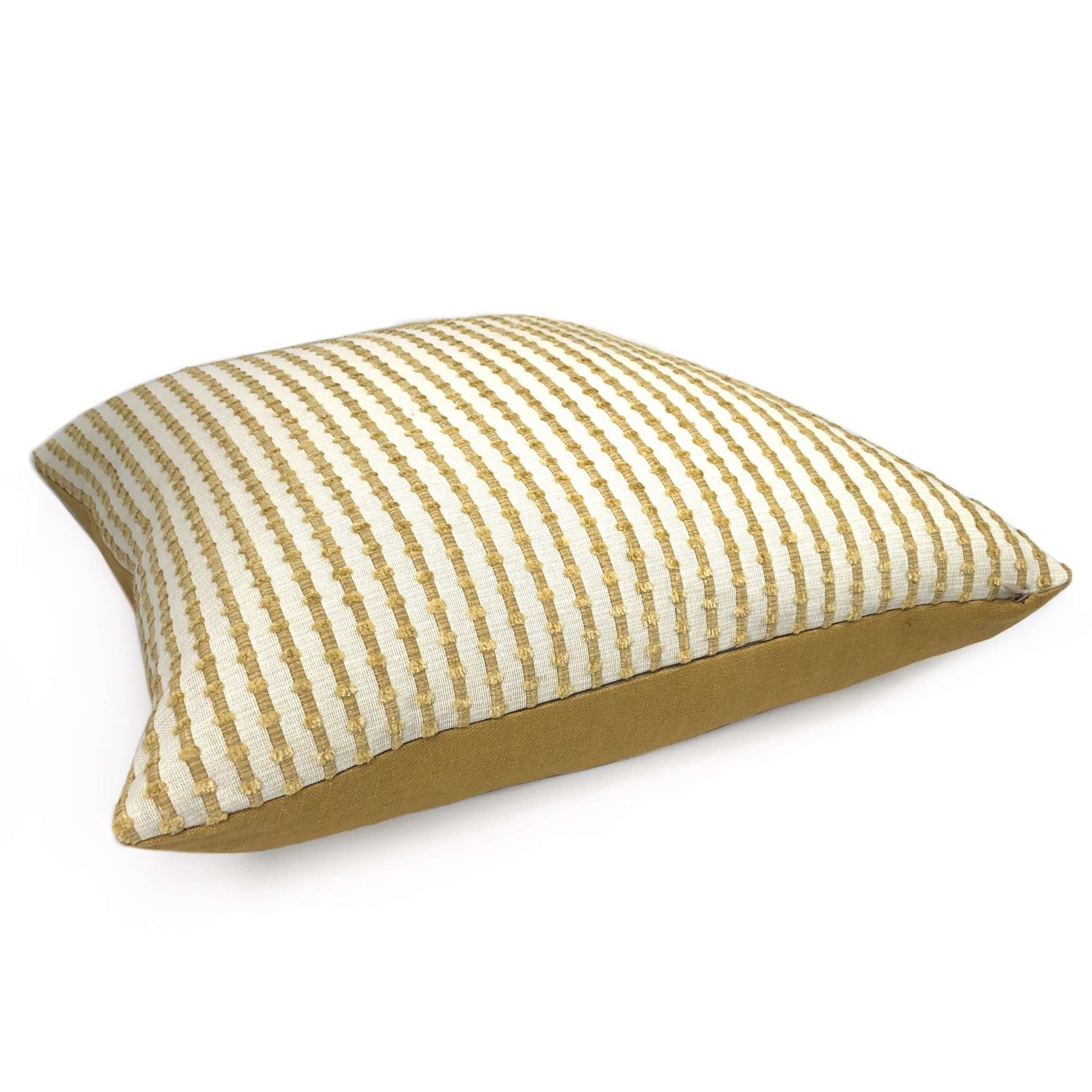 Sinclair Sand & Cream Embroidered Textured Stripe Cushion 16x16 18x18 20x20 22x22 24x24 26x26 28x28