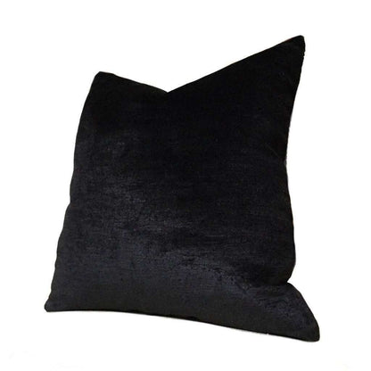 Black Velvet Pillow Cushion Cover, Fits 12x18 12x24 14x20 16x26 16" 18" 20" 22" 24" Inserts