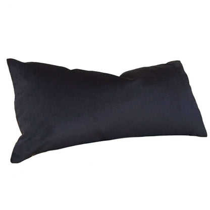 Solid Black Libretto Microfiber Velvet Pillow Cover Cushion Pillow Case Euro Sham 16x16 18x18 20x20 22x22 24x24 26x26 28x28 Lumbar Pillow 12x18 12x20 12x24 14x20 16x26 by Aloriam