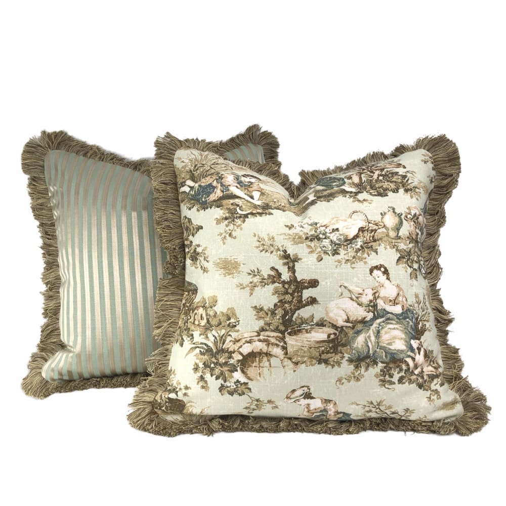 St Germain French Country Toile Pillow Cover - Aloriam