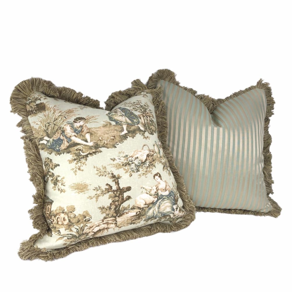 St Germain French Country Toile Pillow Cover - Aloriam