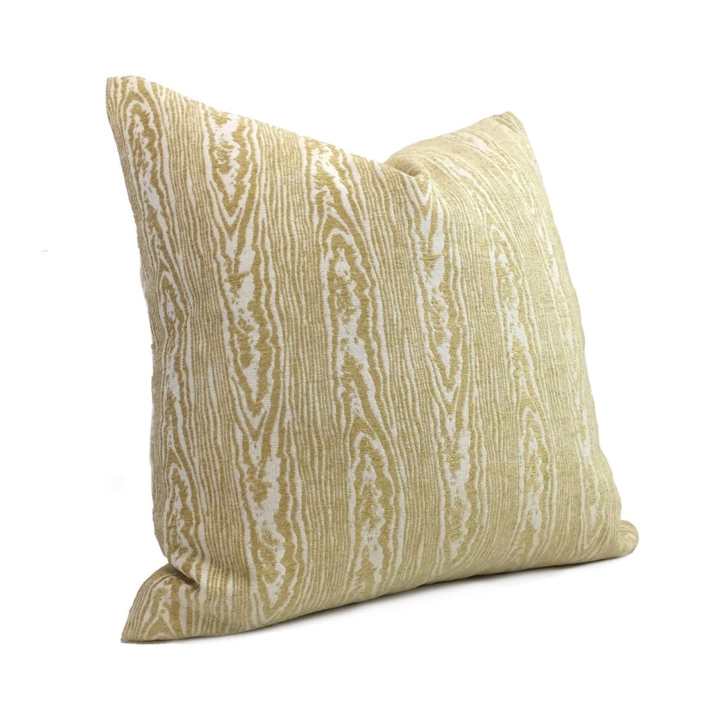 Suburban Home Citron Yellow Faux Bois Woodgrain Pattern Texture Upholstery Pillow Cover Cushion Pillow Case Euro Sham 16x16 18x18 20x20 22x22 24x24 26x26 28x28 Lumbar Pillow 12x18 12x20 12x24 14x20 16x26 by Aloriam