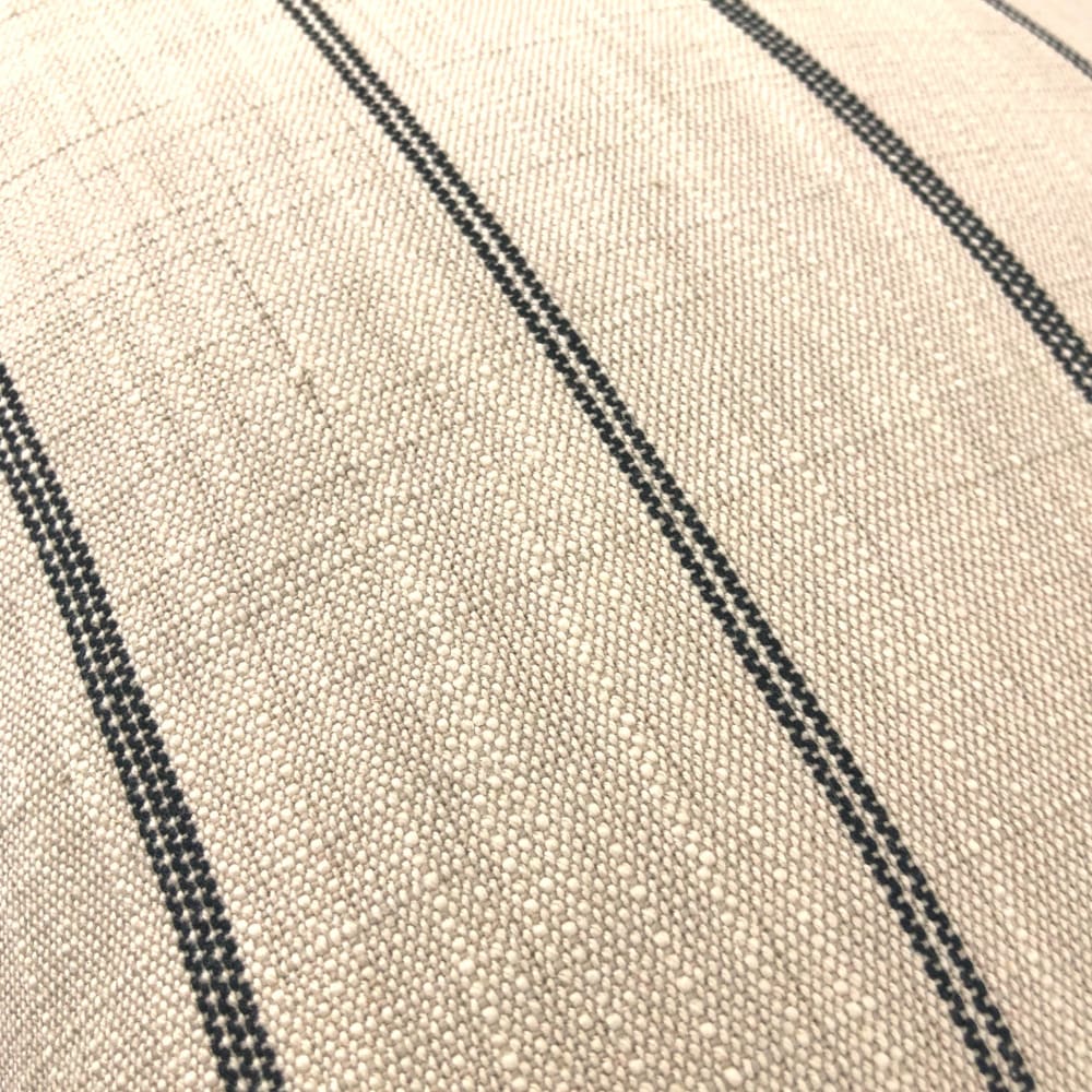 Talbot Black Beige Modern Farmhouse Stripe Pillow Cover - Aloriam