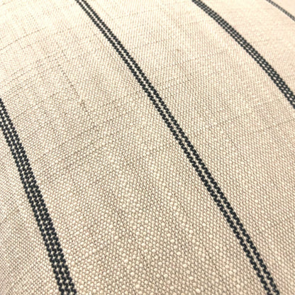 Talbot Black Beige Modern Farmhouse Stripe Pillow Cover - Aloriam