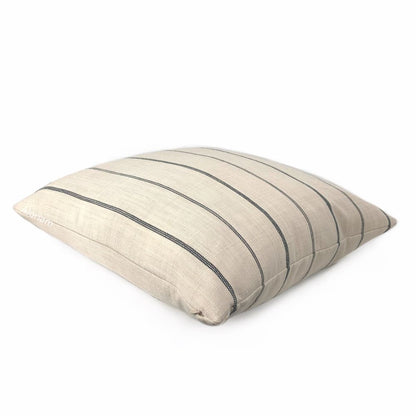 Talbot Black Beige Modern Farmhouse Stripe Pillow Cover - Aloriam