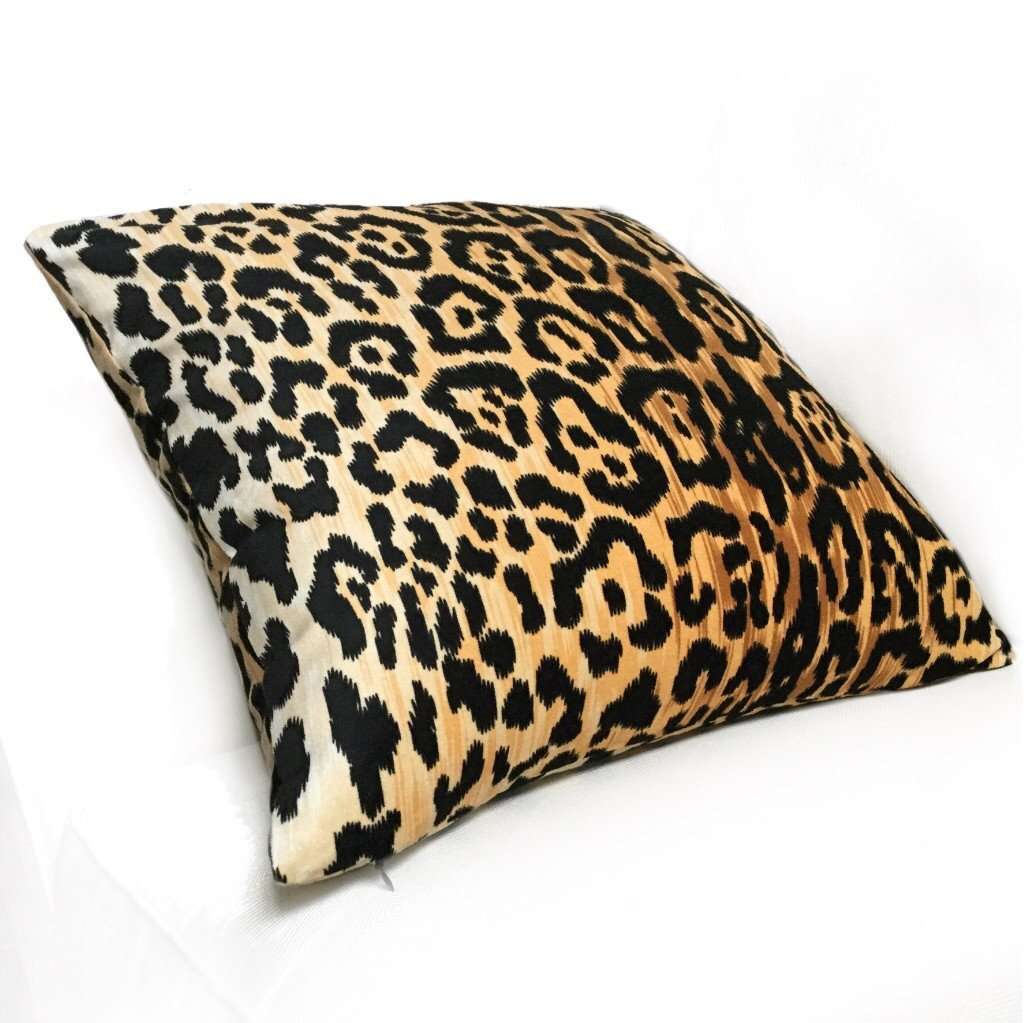 Leopard Cushion / Organic Cotton 'Me Time' good Cushion