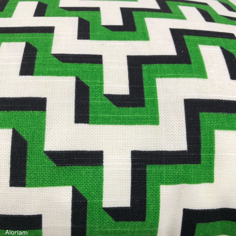 Tetris Green Black White Geometric Print Pillow Cover - Aloriam