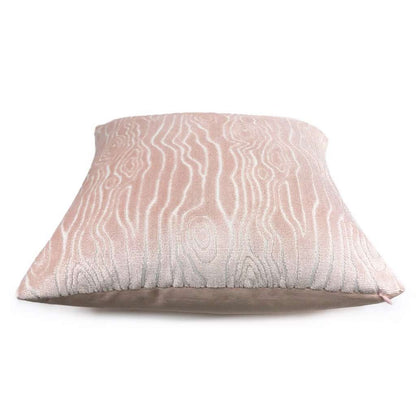 Tobi Fairley Rivers Light Pink Faux Bois Woodgrain Cut Velvet Pillow Cover Cushion Pillow Case Euro Sham 16x16 18x18 20x20 22x22 24x24 26x26 28x28 Lumbar Pillow 12x18 12x20 12x24 14x20 16x26 by Aloriam