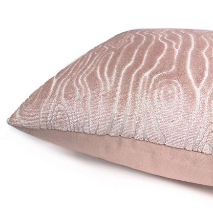 Tobi Fairley Rivers Light Pink Faux Bois Woodgrain Cut Velvet Pillow Cover Cushion Pillow Case Euro Sham 16x16 18x18 20x20 22x22 24x24 26x26 28x28 Lumbar Pillow 12x18 12x20 12x24 14x20 16x26 by Aloriam