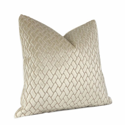 Townsend Stone Tile Geometric Cut Velvet Pillow Cover - Aloriam