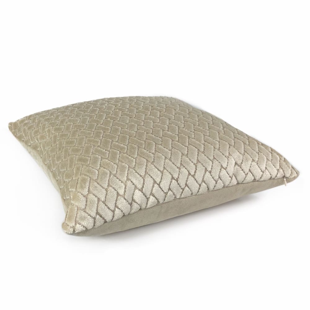 Townsend Stone Tile Geometric Cut Velvet Pillow Cover - Aloriam