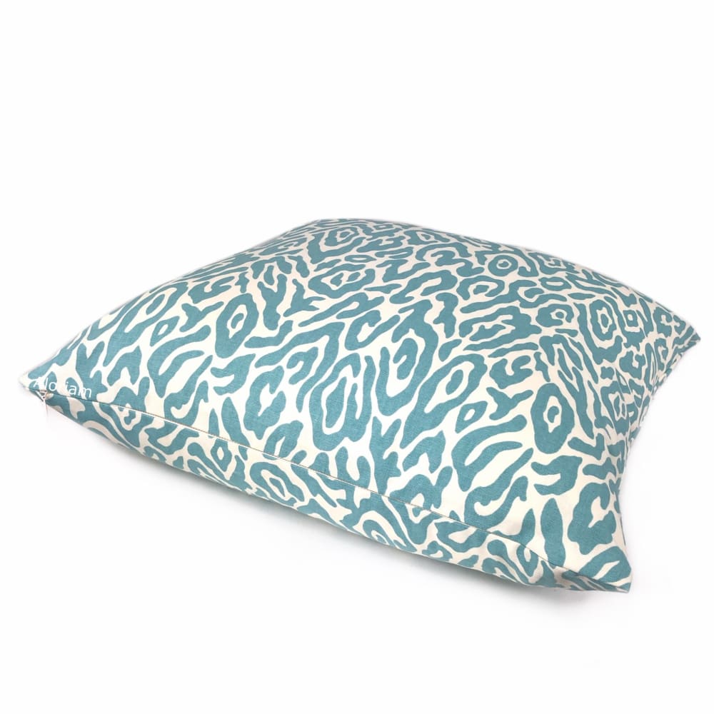 Tyrah Spa Blue Leopard Print Pillow Cover - Aloriam