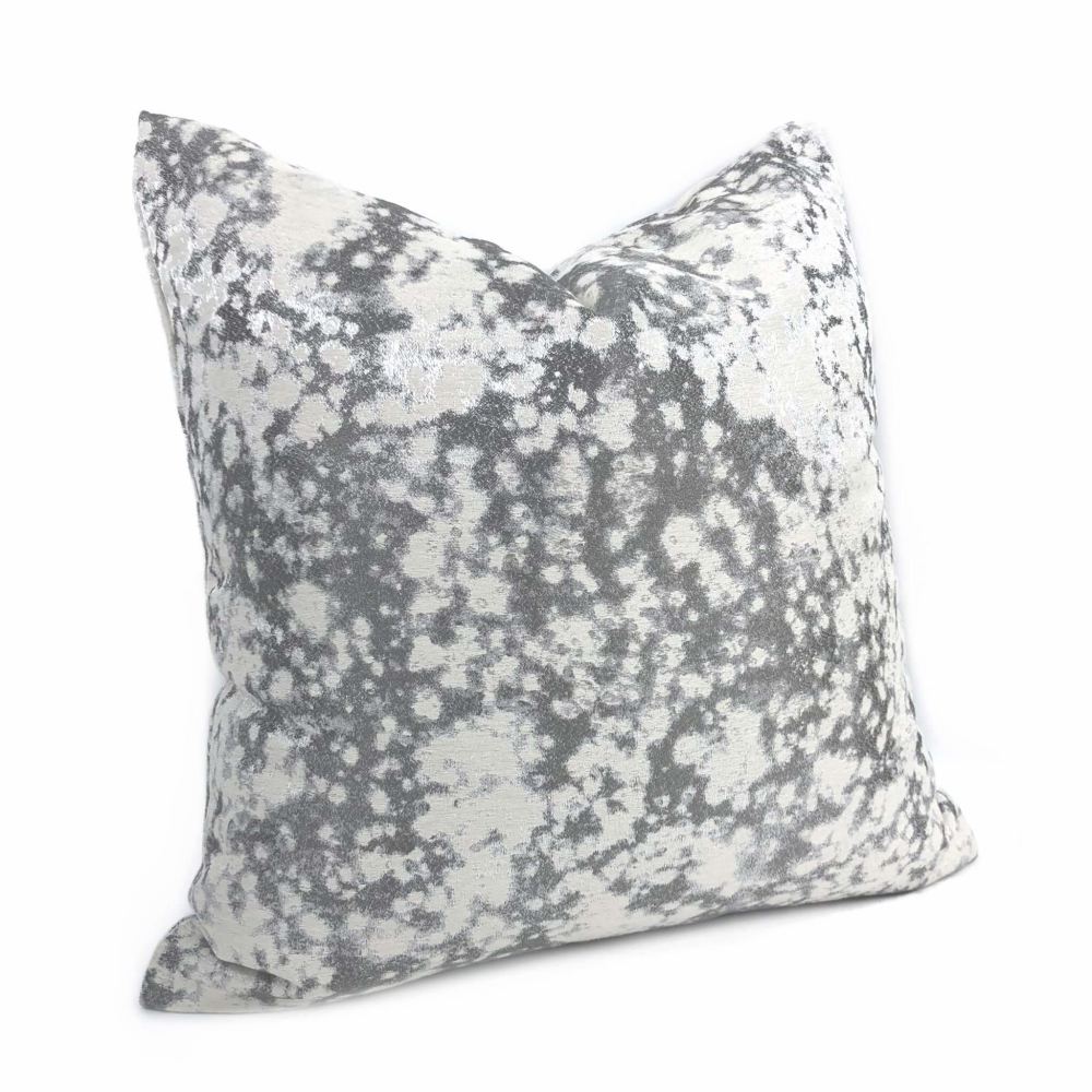 Vilero Shimmer Gray Abstract Pillow Cover Cushion Pillow Case Euro Sham 16x16 18x18 20x20 22x22 24x24 26x26 28x28 Lumbar Pillow 12x18 12x20 12x24 14x20 16x26 by Aloriam