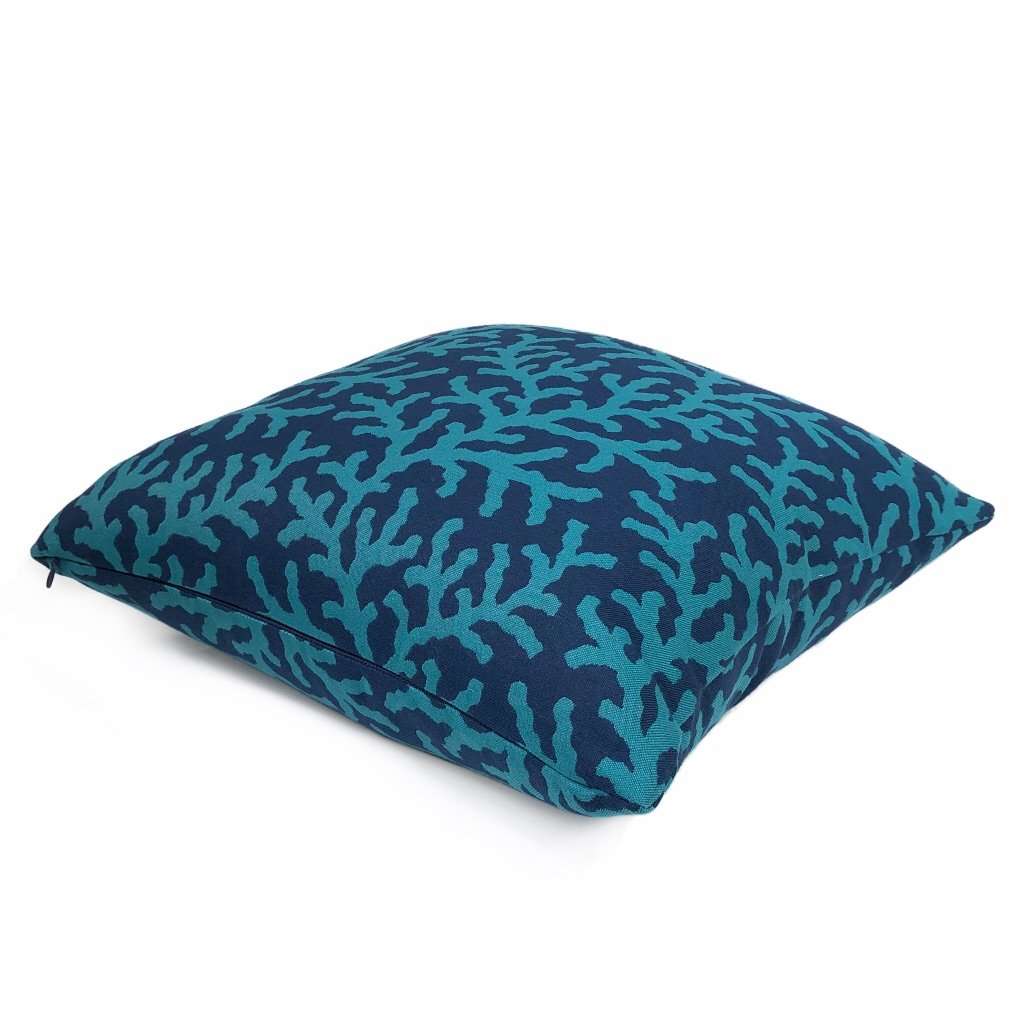 PALM BEACH COLLECTION CEREALIS CORAL PILLOW / CYAN