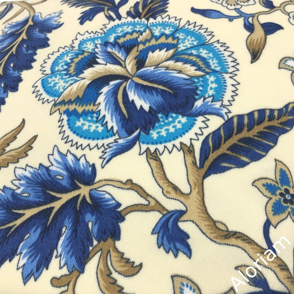 Waverly Gold and high quality blue design fabric.