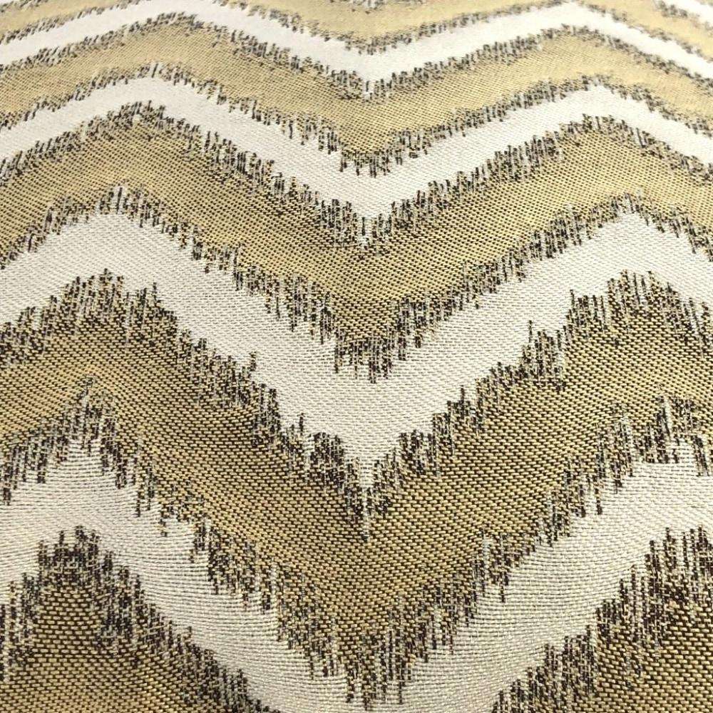 Whitmore Gold & Beige Chevron Stripe Pillow Case Euro Sham 24x24 26x26 28x28