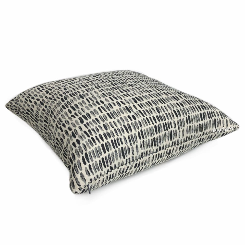 Wilder Black Gray Paint Dabs Pillow Cover - Aloriam