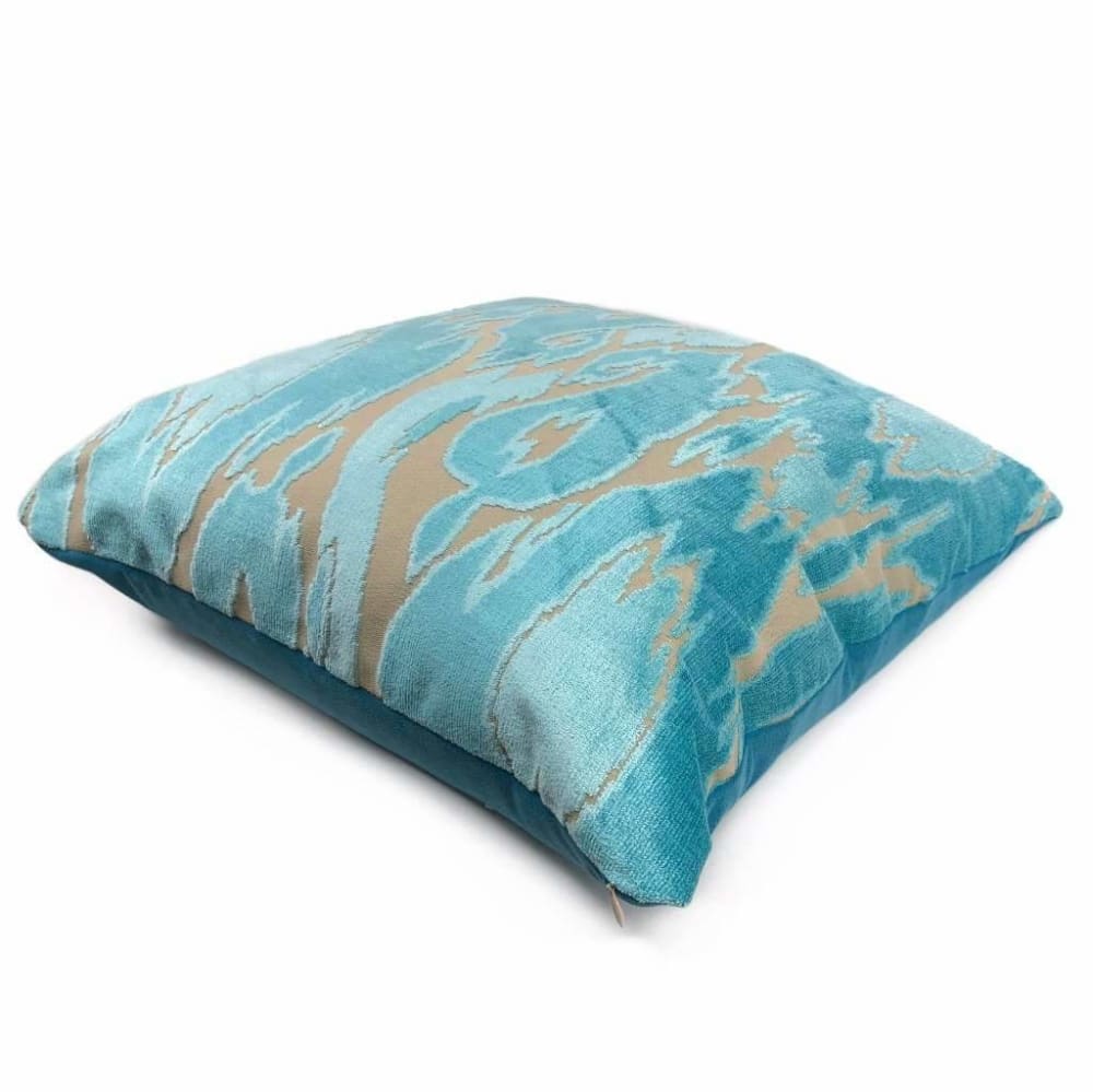 Blue Ikat Pillow Cover,Velvet Ikat Pillow,Lumbar Ikat Pillow,15x23 Velvet 2024 Throw Pillow,Accent Pillow,Decorative Throw Pillow