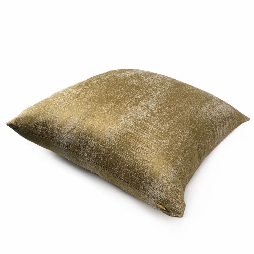 Ysidro Dark Gold Semi Solid Texture Pillow Cover - Aloriam