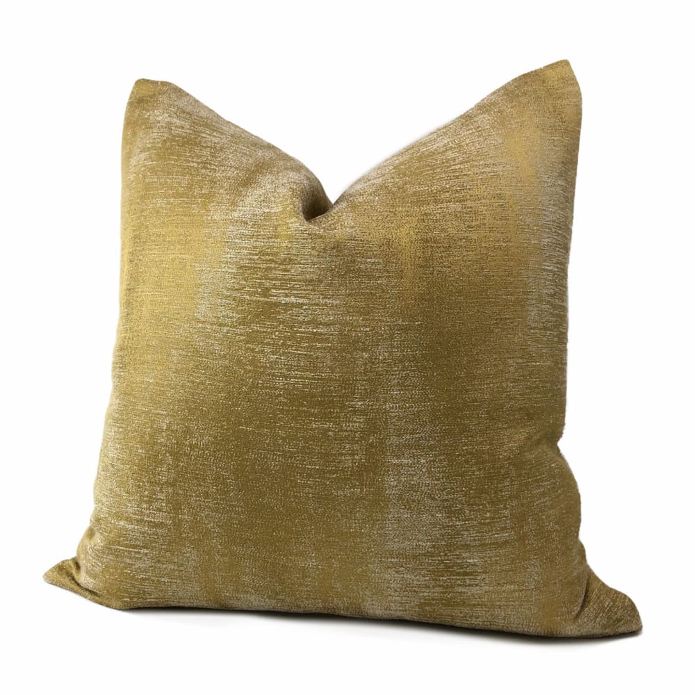 Ysidro Dark Gold Semi Solid Texture Pillow Cover - Aloriam