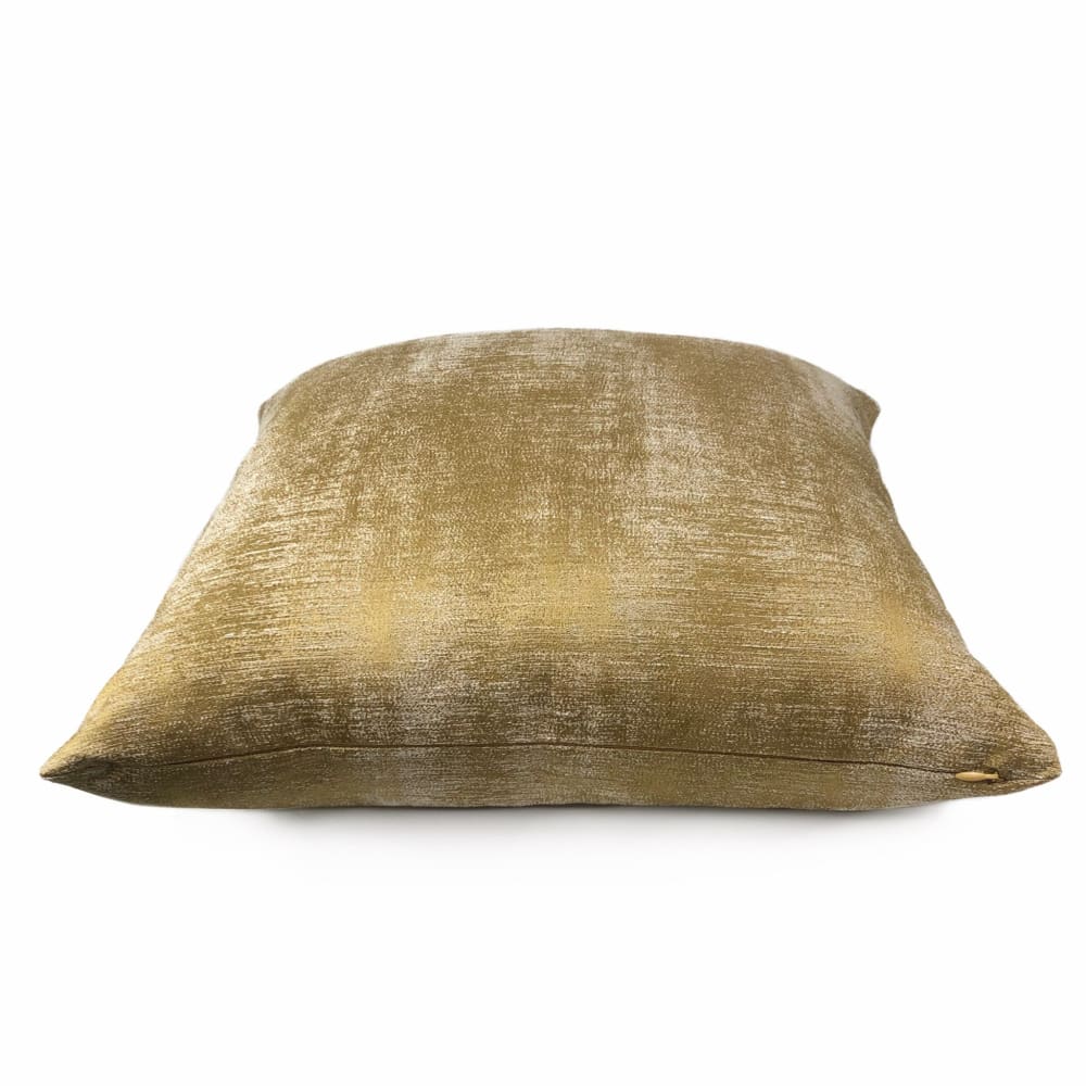 Ysidro Dark Gold Semi Solid Texture Pillow Cover - Aloriam